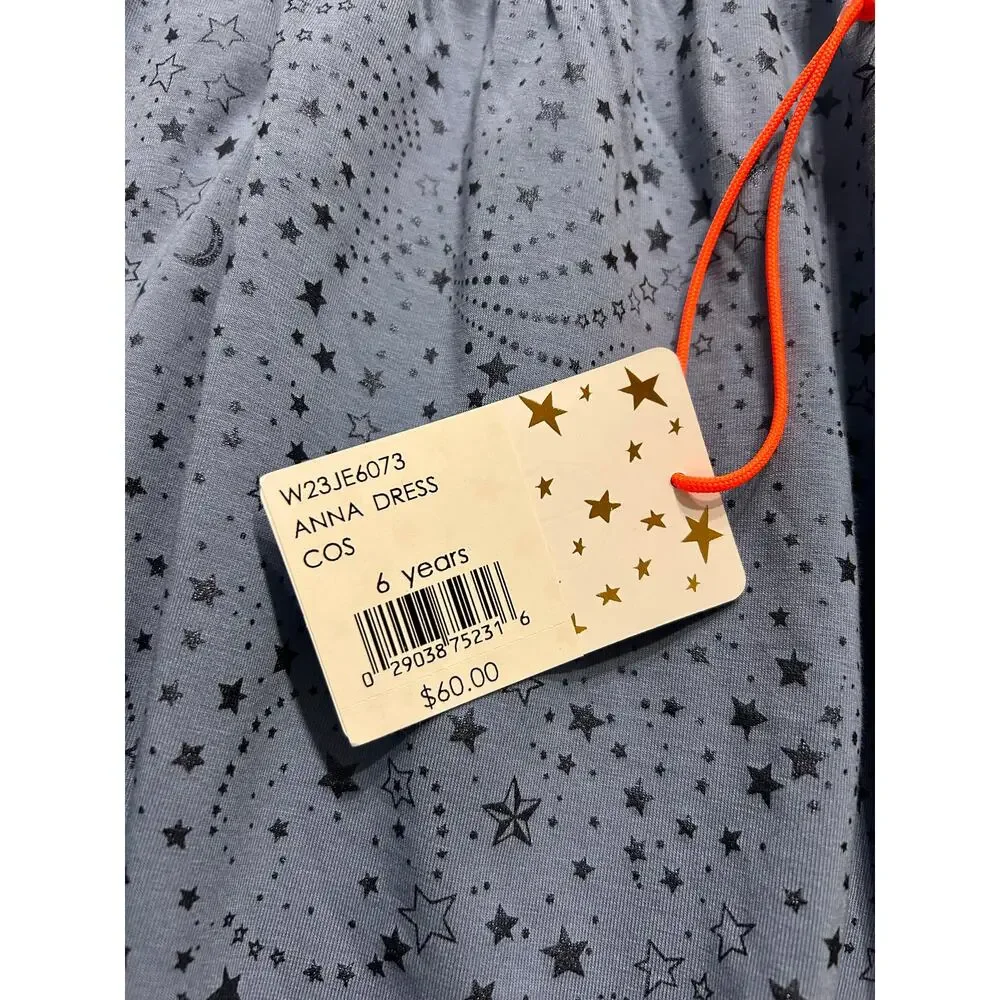 NWT Egg New York Blue Stars Anna Dress, Size 6